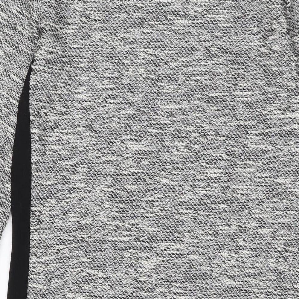 Marks and Spencer Womens Grey Polyester Sheath Size 10 Round Neck Pullover