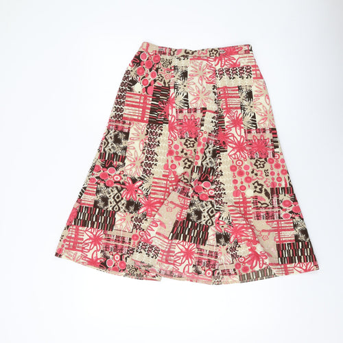 Honor Miliburn Womens Multicoloured Geometric Polyester A-Line Skirt Size 10