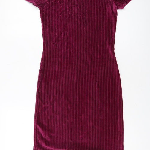 M&Co Girls Purple Cotton Mini Size 14 Years Round Neck Pullover