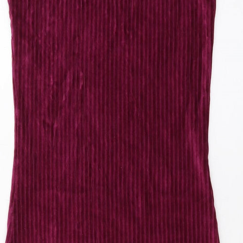 M&Co Girls Purple Cotton Mini Size 14 Years Round Neck Pullover