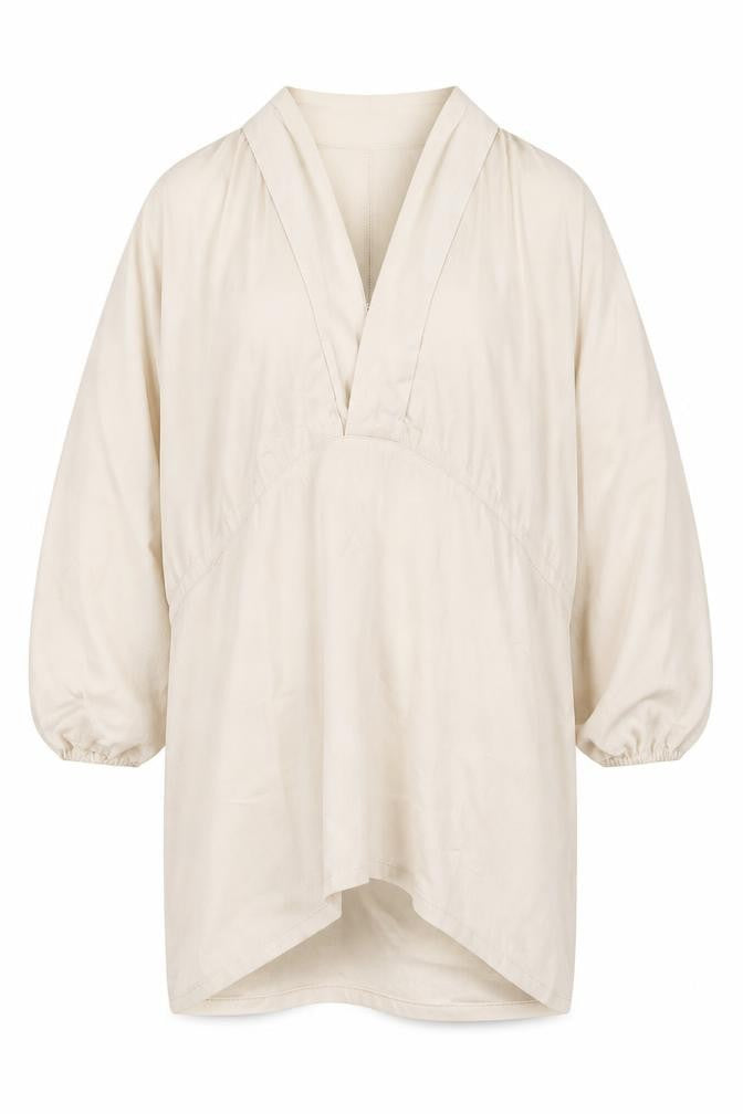 PRETTYLITTLETHING Womens Beige Polyester Basic Blouse Size 10 V-Neck