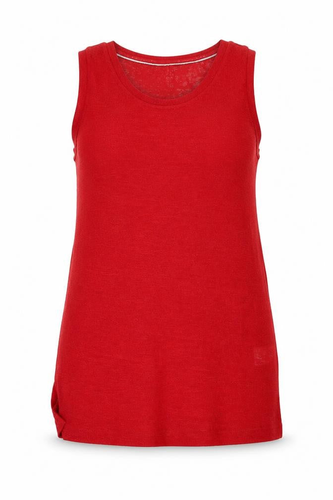 Next Womens Red Polyester Basic Tank Size 16 Round Neck