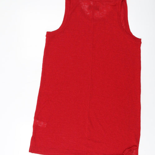 NEXT Womens Red Polyester Basic Tank Size 16 Round Neck