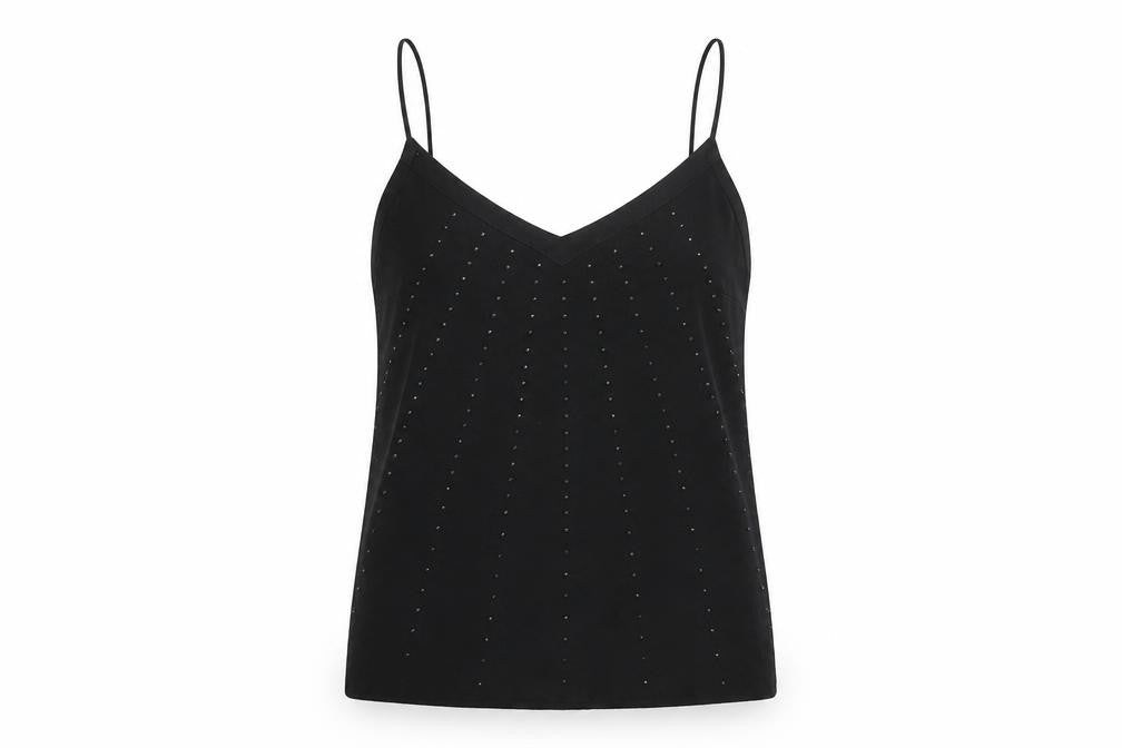 Next Womens Black Polyester Basic Tank Size 10 V-Neck