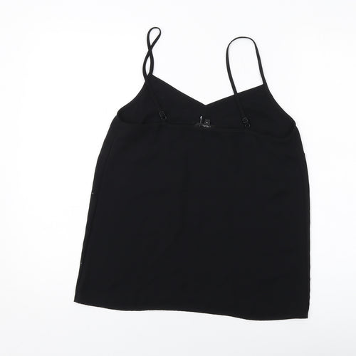 NEXT Womens Black Polyester Basic Tank Size 10 V-Neck