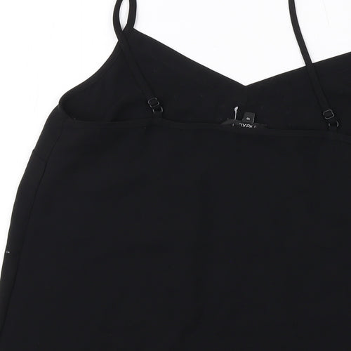 NEXT Womens Black Polyester Basic Tank Size 10 V-Neck