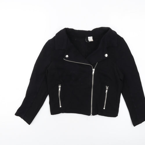 H&M Womens Black Jacket Size S Zip