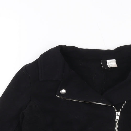 H&M Womens Black Jacket Size S Zip