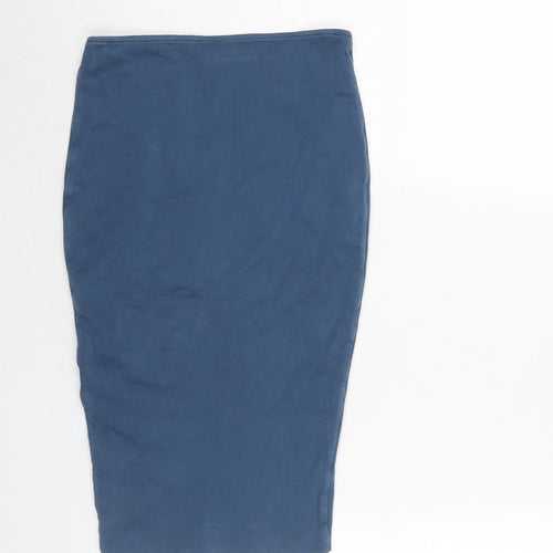Kookai Womens Blue Cotton Straight & Pencil Skirt Size 24 in