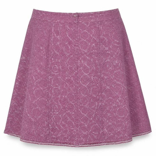 Classic Womens Purple Geometric Viscose A-Line Skirt Size 22 Zip