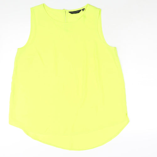 Dorothy Perkins Womens Yellow Polyester Camisole Blouse Size 16 Scoop Neck