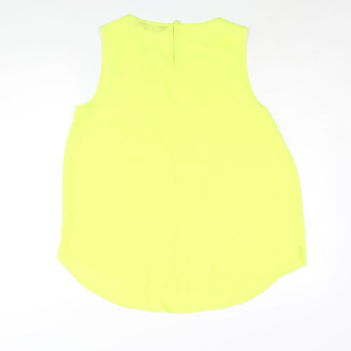 Dorothy Perkins Womens Yellow Polyester Camisole Blouse Size 16 Scoop Neck