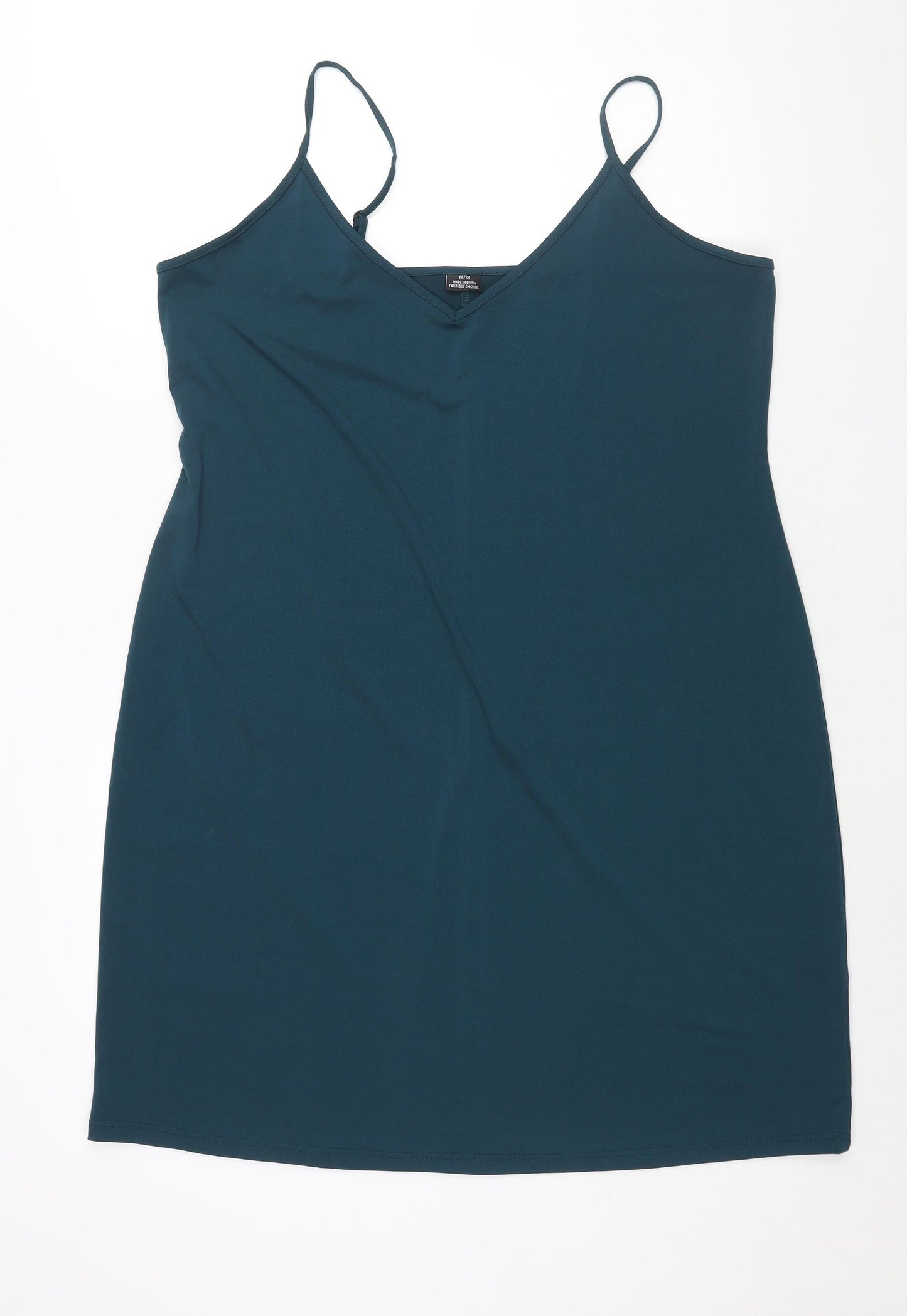 City Chic Womens Blue Polyester Tank Dress Size 18 V-Neck Pullover