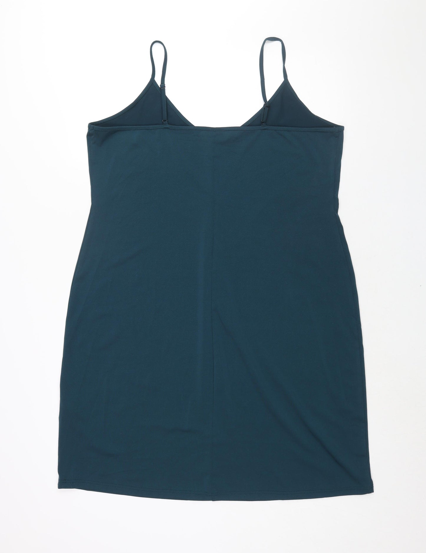 City Chic Womens Blue Polyester Tank Dress Size 18 V-Neck Pullover