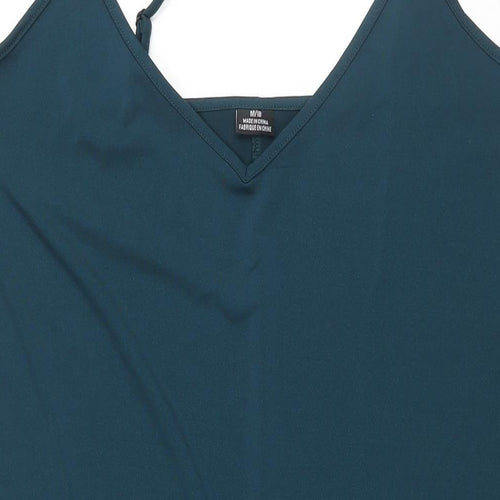 City Chic Womens Blue Polyester Tank Dress Size 18 V-Neck Pullover