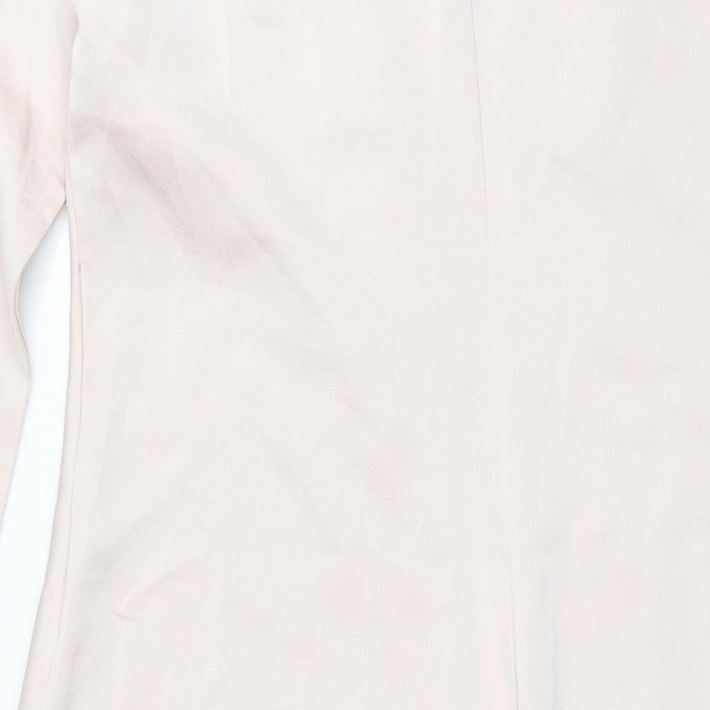 H&M Womens Pink Polyester Shift Size L Boat Neck Pullover