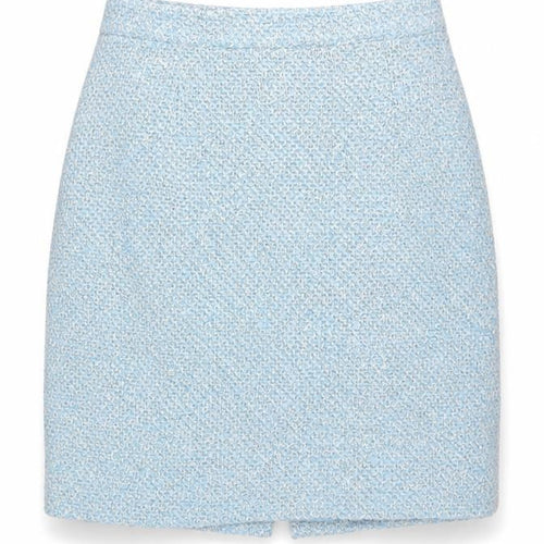 Etam Womens Blue Wool Straight & Pencil Skirt Size 14 Zip