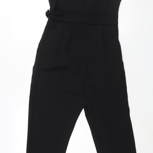 River Island Womens Black Polyester Jumpsuit One-Piece Size 10 L24 in Zip - Belted