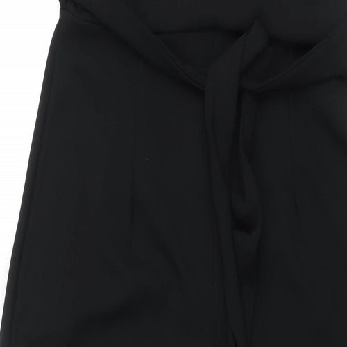 Quiz Womens Black Polyester Jumpsuit One-Piece Size 10 L32 in Pullover - Belted Frill