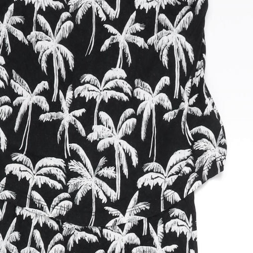 H&M Girls Black Geometric Viscose Jumpsuit One-Piece Size 10-11 Years L19 in Pullover - Palm Tree Print