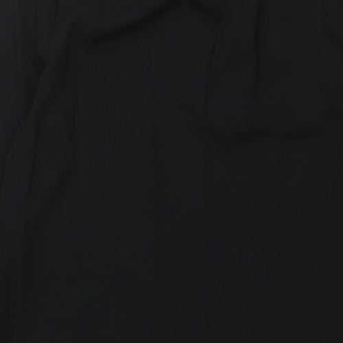 Marks and Spencer Womens Black Polyester Sheath Size 14 V-Neck Pullover