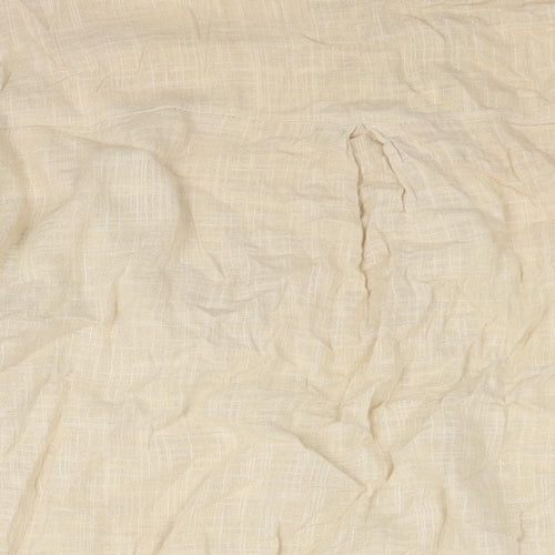 Boohoo Womens Beige Cotton Basic Button-Up Size M Collared