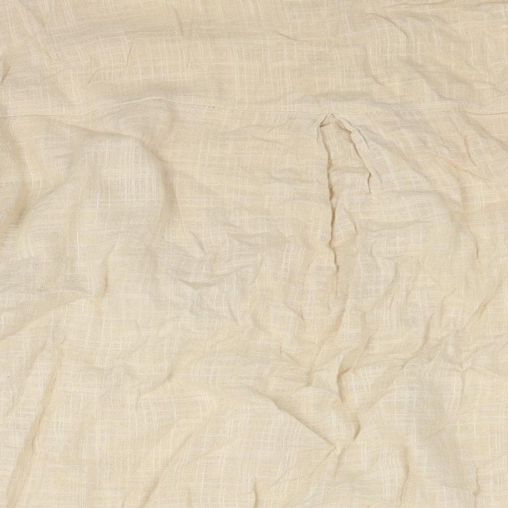 Boohoo Womens Beige Cotton Basic Button-Up Size M Collared