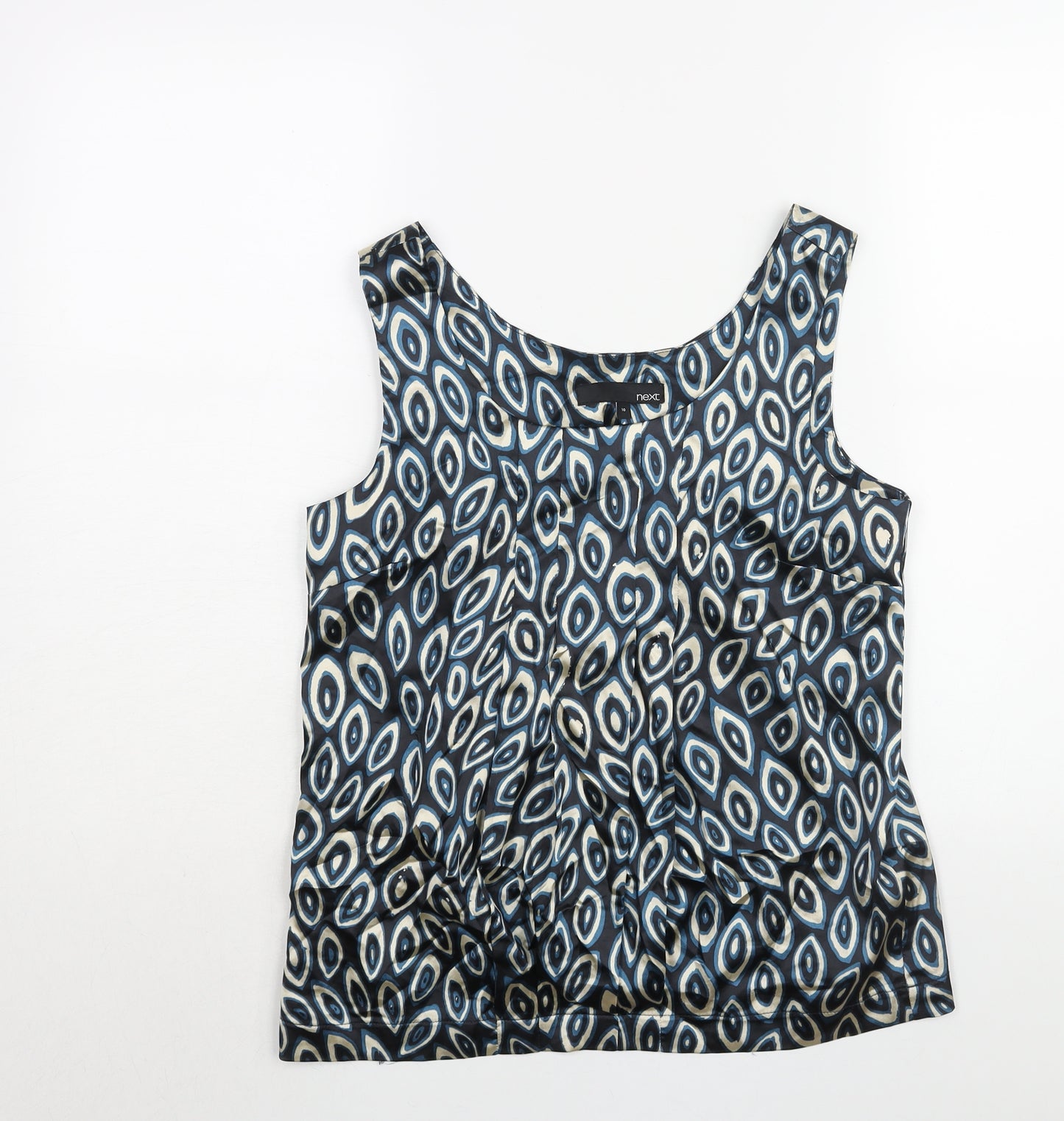 NEXT Womens Multicoloured Geometric Polyester Camisole Blouse Size 10 Scoop Neck