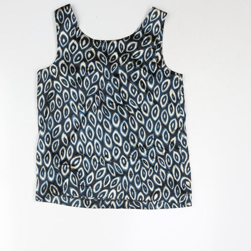 NEXT Womens Multicoloured Geometric Polyester Camisole Blouse Size 10 Scoop Neck