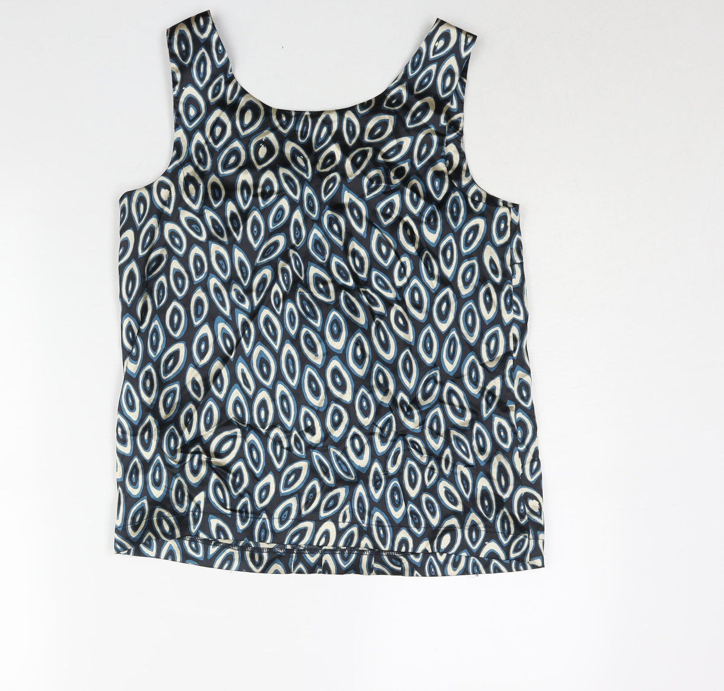 NEXT Womens Multicoloured Geometric Polyester Camisole Blouse Size 10 Scoop Neck