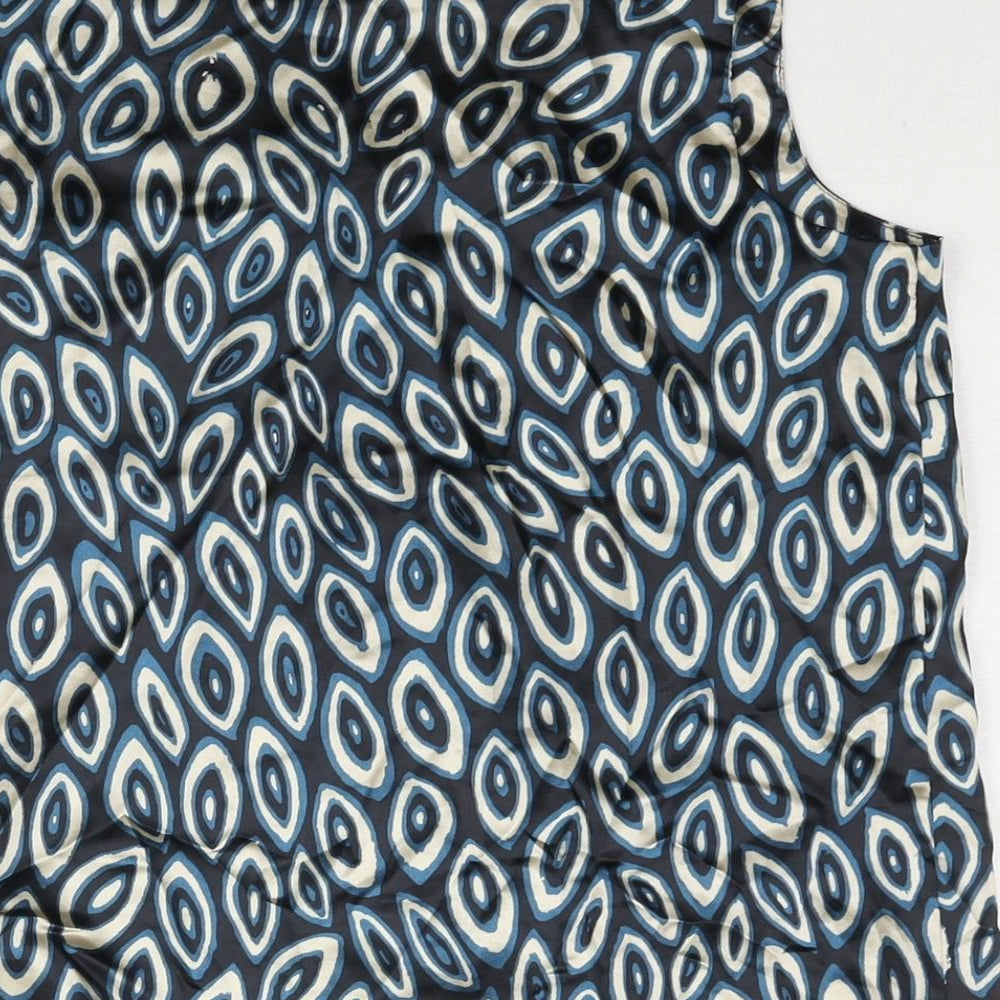 NEXT Womens Multicoloured Geometric Polyester Camisole Blouse Size 10 Scoop Neck