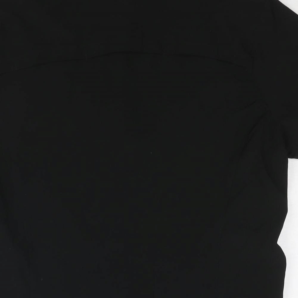 Karrimor Womens Black Polyester Basic Casual Size 14 Collared Button - Logo Zip Pocket