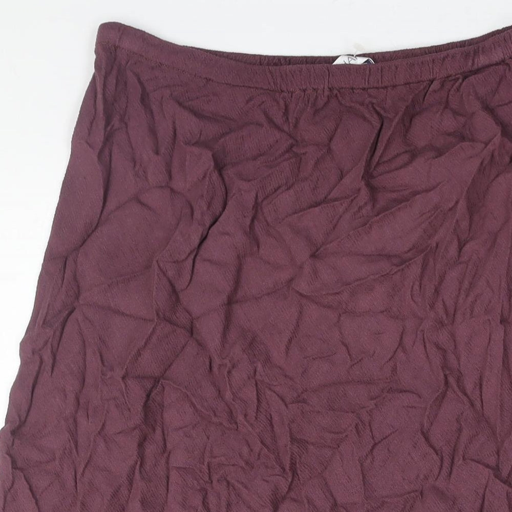 Sahara Womens Purple Viscose A-Line Skirt Size L