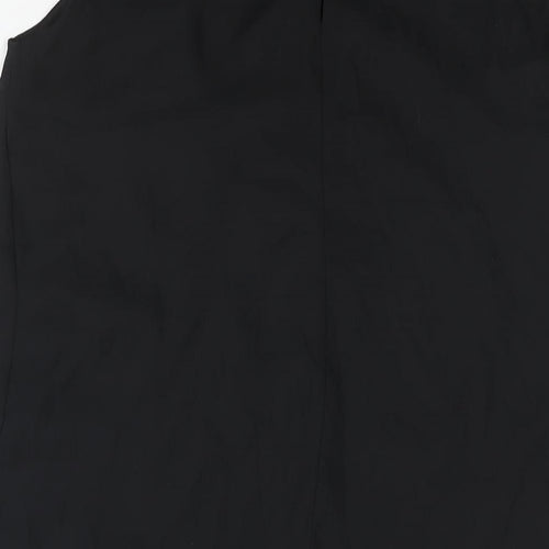 H&M Womens Black Polyester Shift Size 10 Round Neck Hook & Eye - Beaded Neckline
