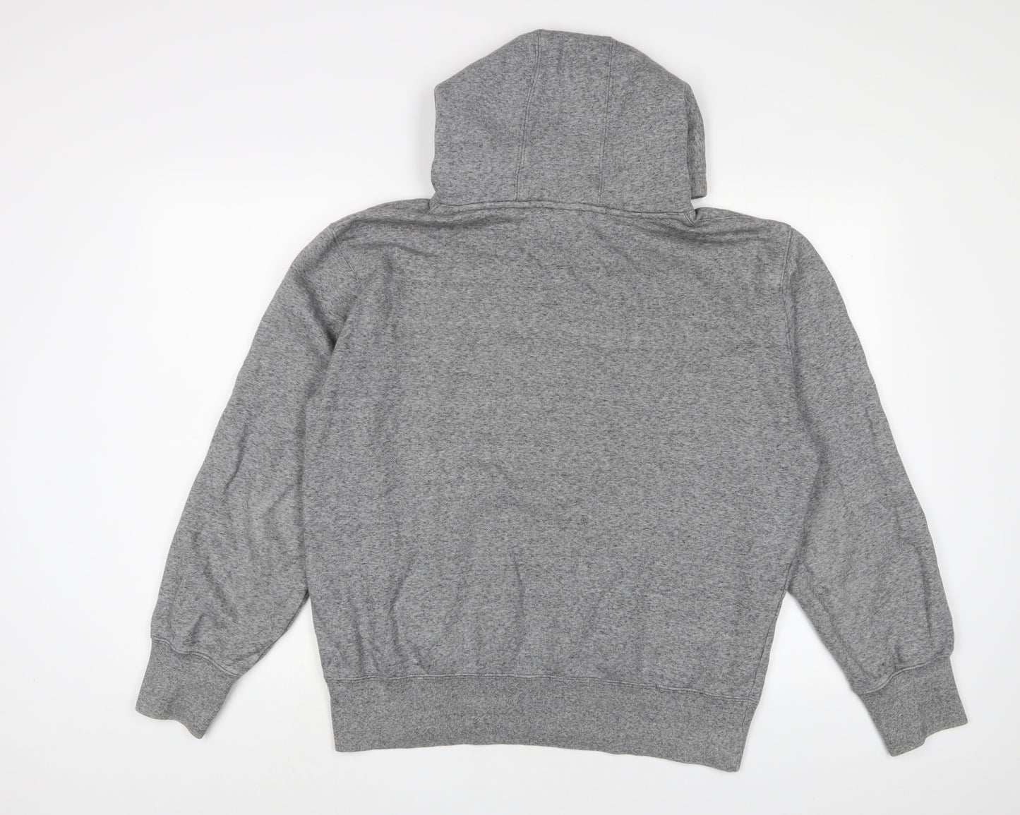 Champion Mens Grey Cotton Pullover Hoodie Size L - Logo, Embroidered
