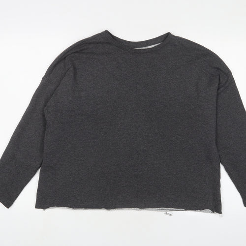 Pull&Bear Womens Grey Cotton Pullover Sweatshirt Size M Pullover
