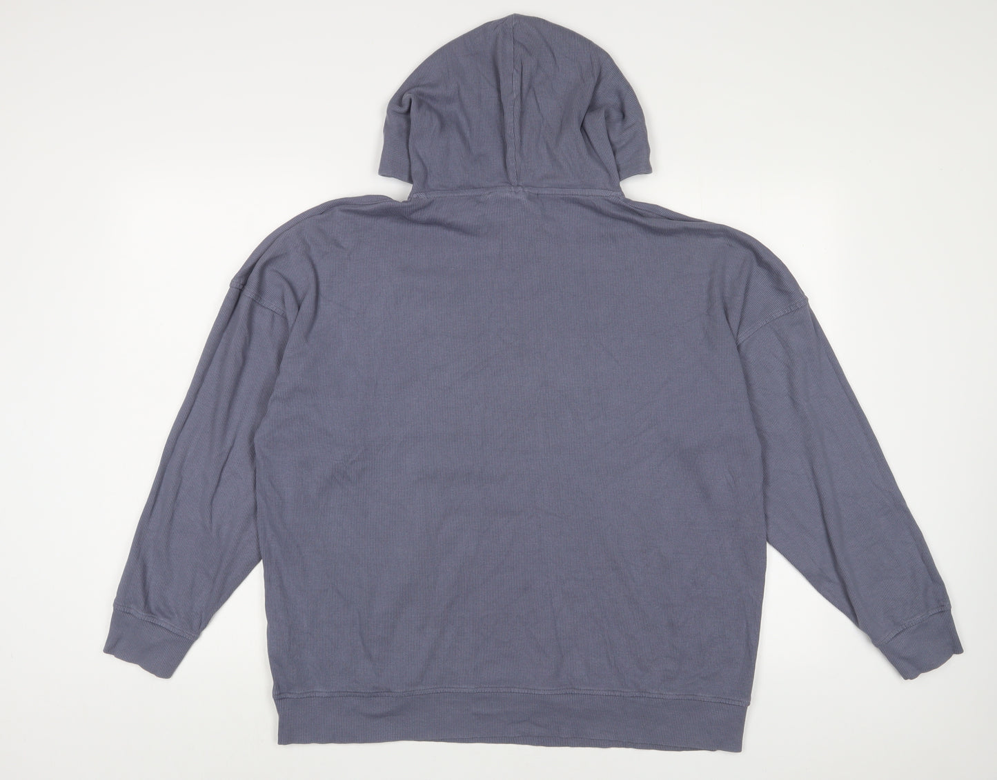 Coulture Womens Blue Cotton Pullover Hoodie Size S Pullover - Embroidered, Logo