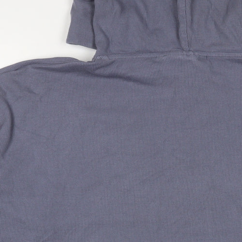 Coulture Womens Blue Cotton Pullover Hoodie Size S Pullover - Embroidered, Logo