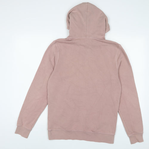 H&M Mens Pink Cotton Pullover Hoodie Size XS