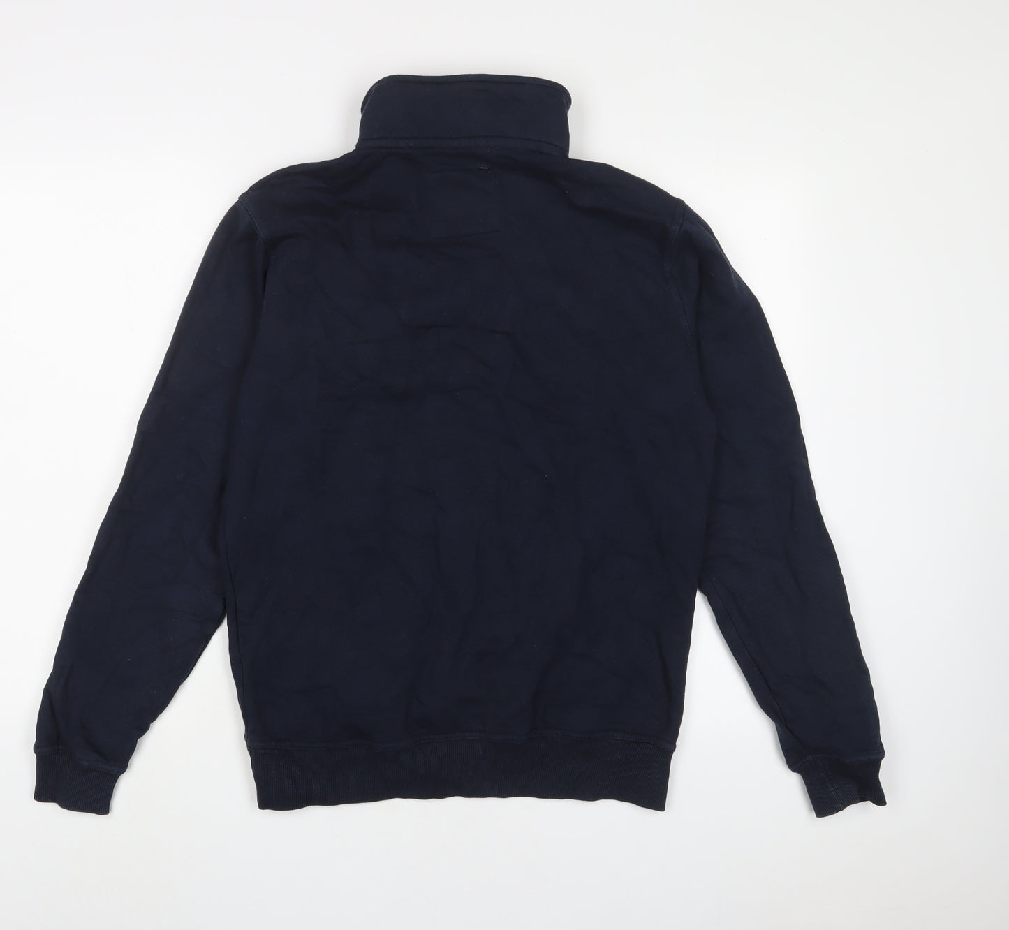 Crew Clothing Mens Blue Cotton Pullover Sweatshirt Size XS - 1/4 zip, Logo