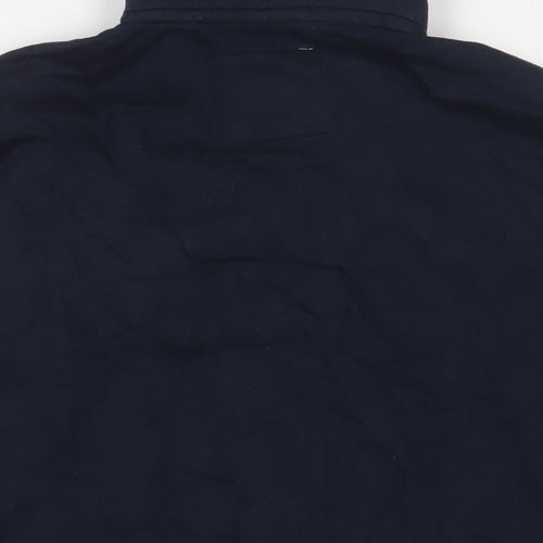 Crew Clothing Mens Blue Cotton Pullover Sweatshirt Size XS - 1/4 zip, Logo