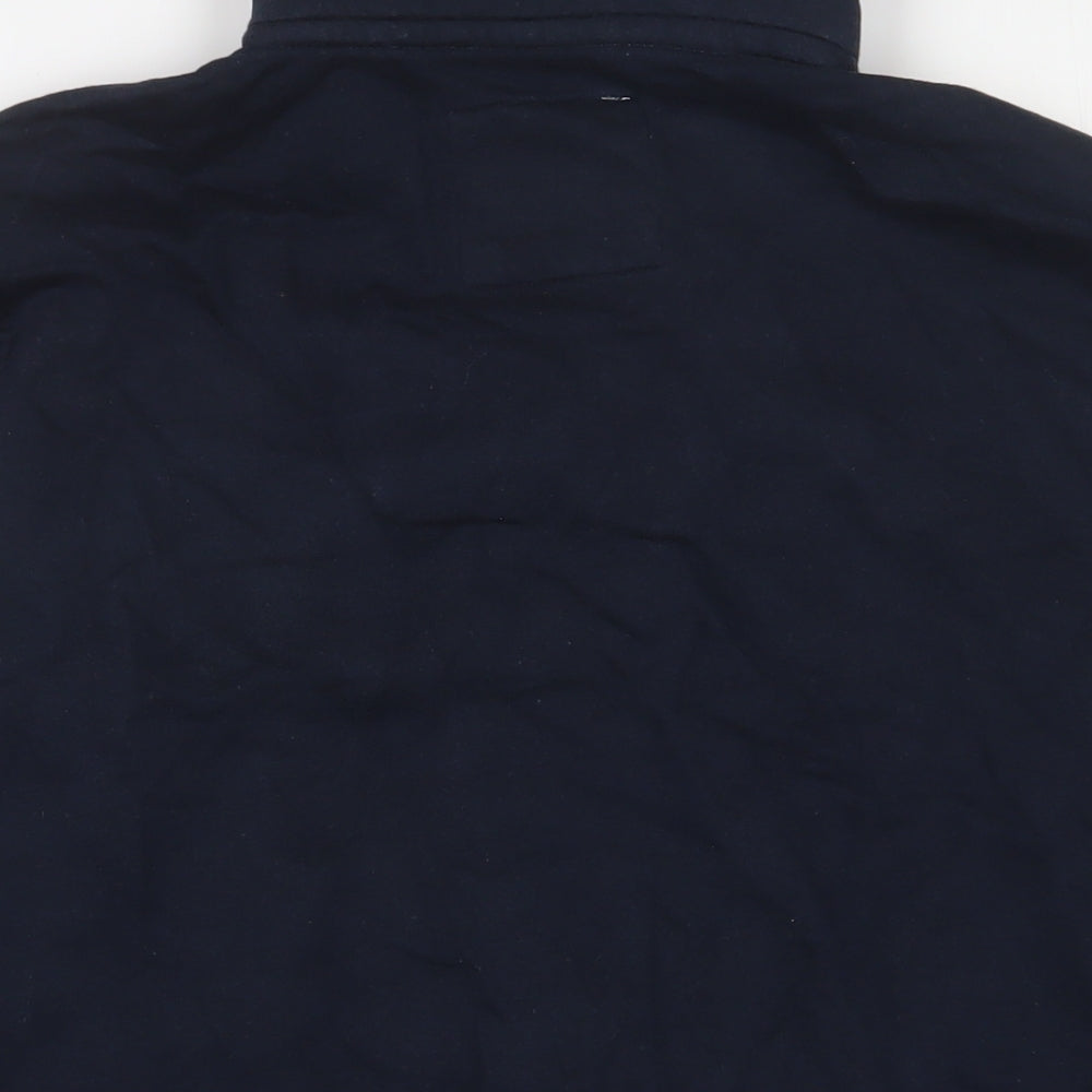 Crew Clothing Mens Blue Cotton Pullover Sweatshirt Size XS - 1/4 zip, Logo