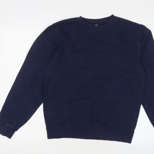 Kiabi Mens Blue Cotton Pullover Sweatshirt Size S