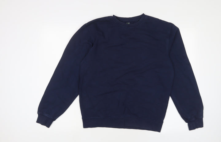 Kiabi Mens Blue Cotton Pullover Sweatshirt Size S