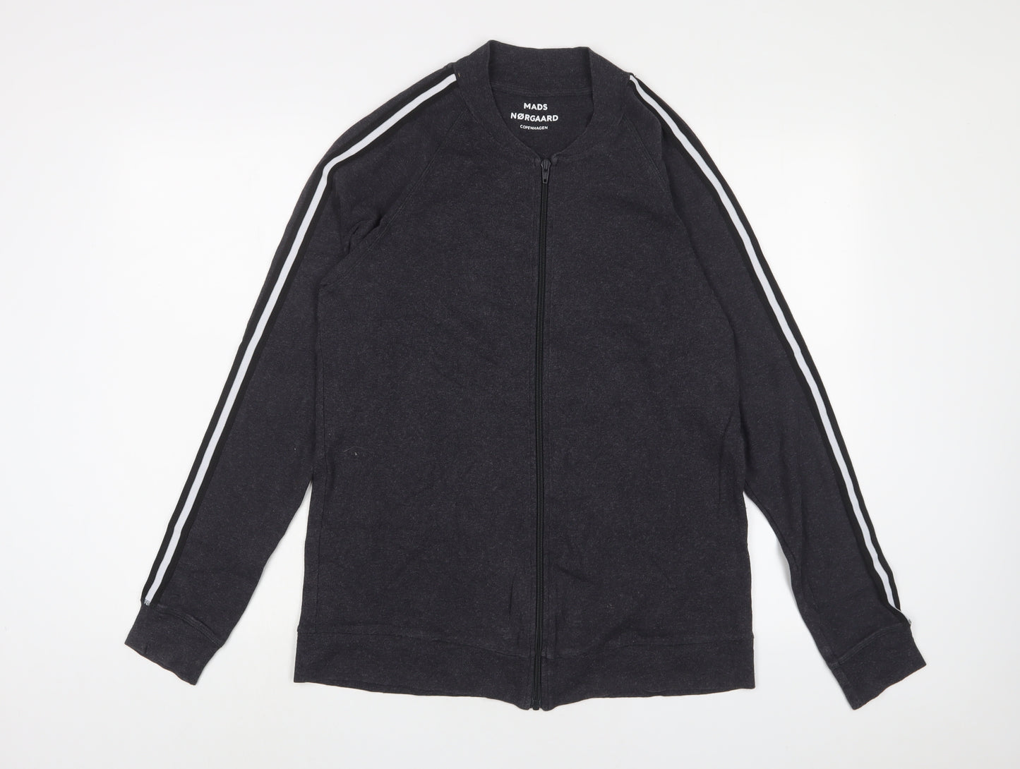 Copenhagen Mens Grey Cotton Full Zip Sweatshirt Size L