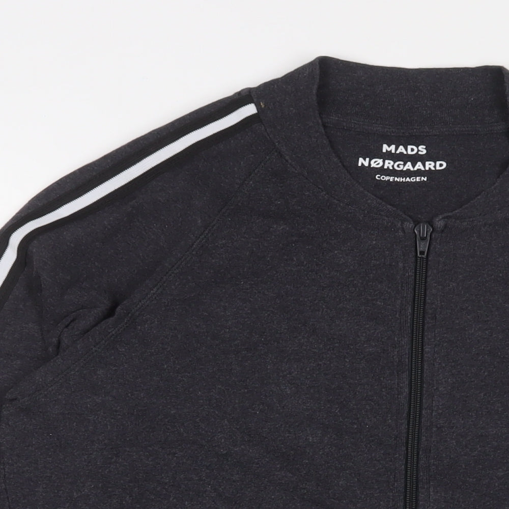 Copenhagen Mens Grey Cotton Full Zip Sweatshirt Size L