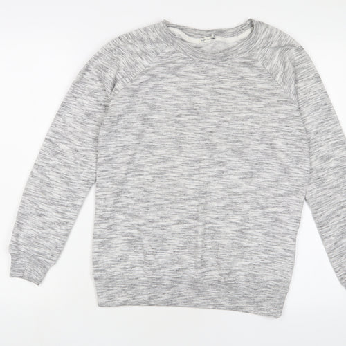 Bershka Womens Grey Cotton Pullover Sweatshirt Size S Pullover