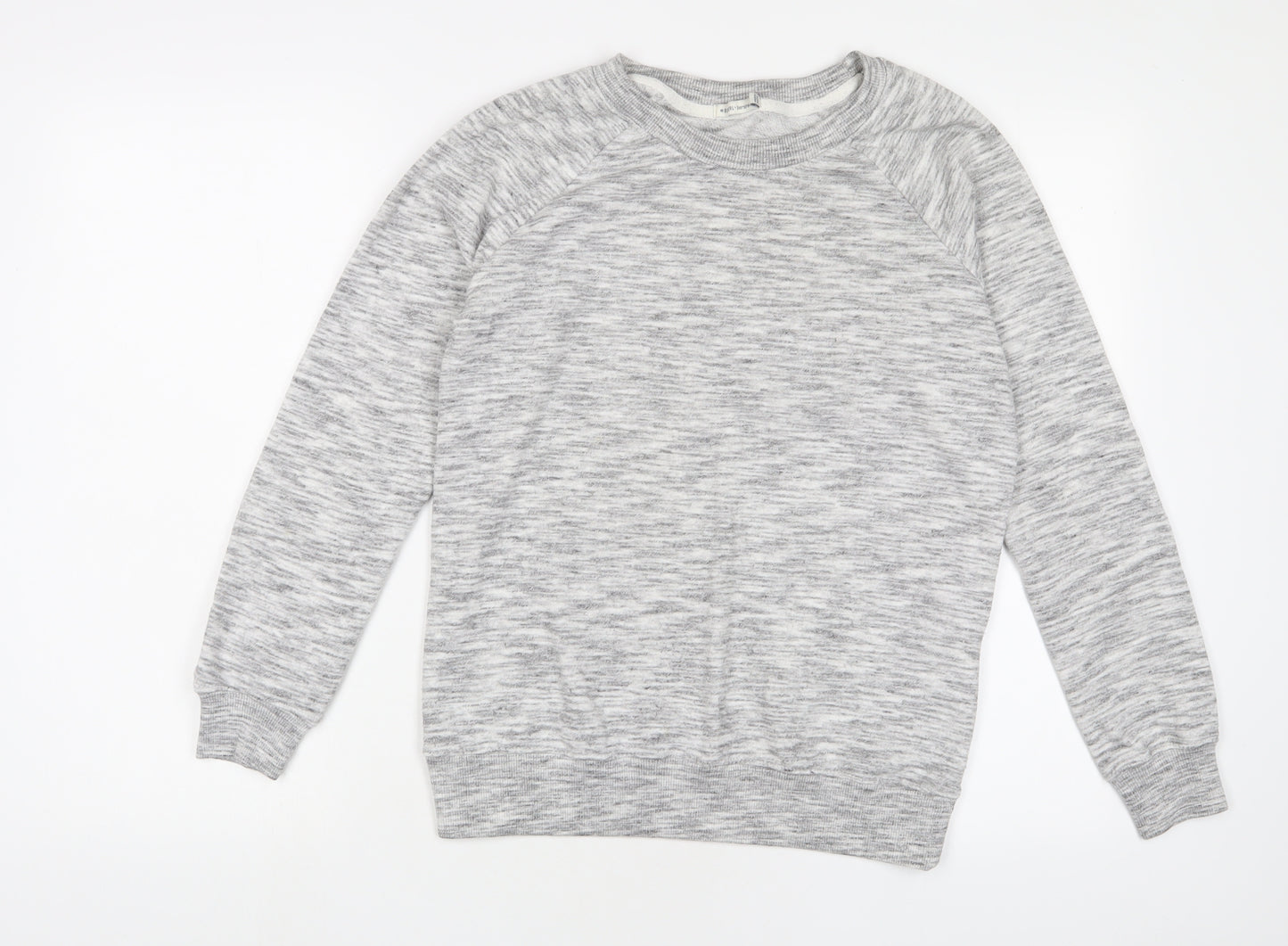 Bershka Womens Grey Cotton Pullover Sweatshirt Size S Pullover