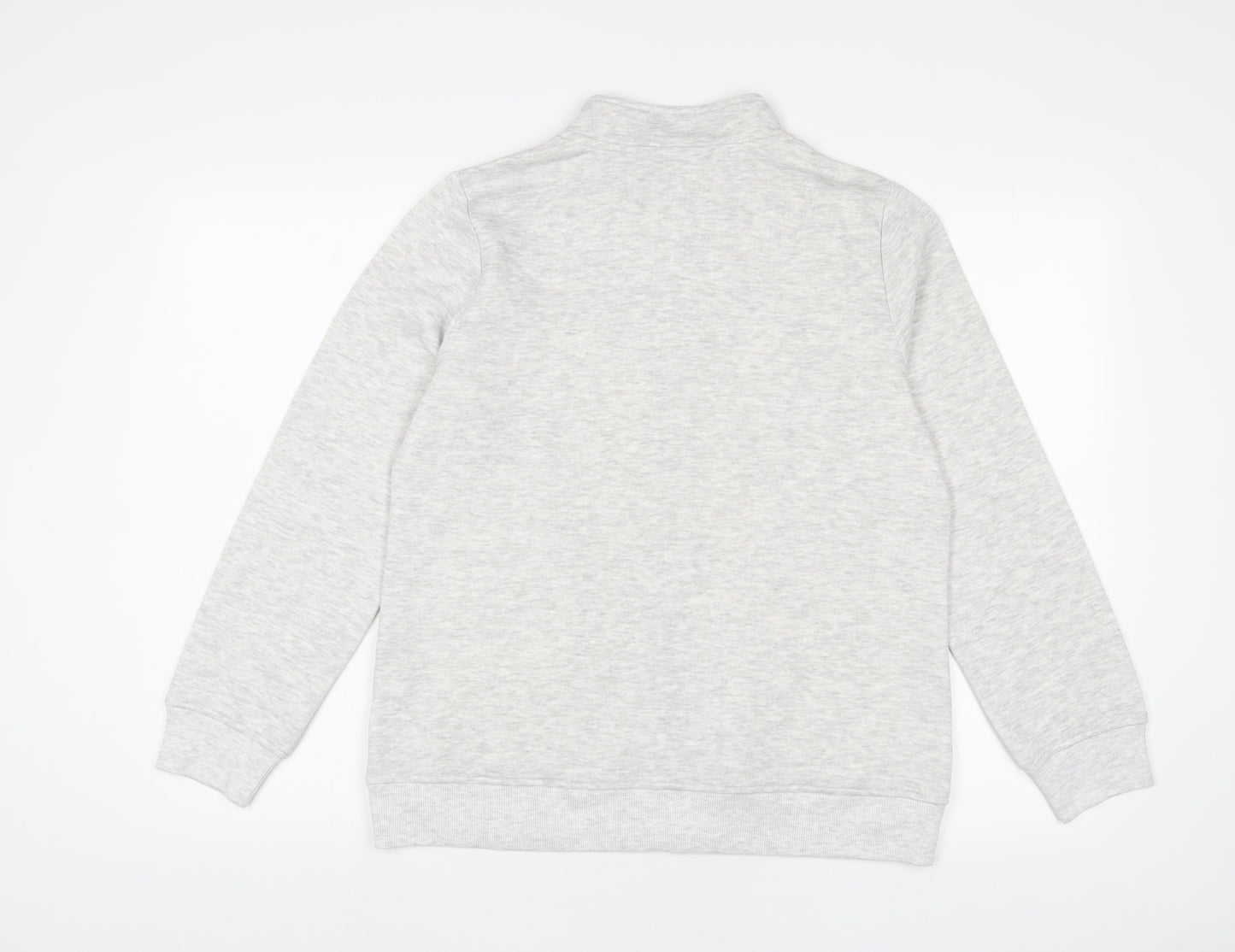 Bonmarché Womens Grey Cotton Full Zip Sweatshirt Size 12 Zip