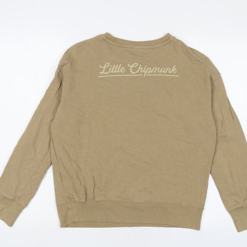 Disney Womens Brown Cotton Pullover Sweatshirt Size M Pullover